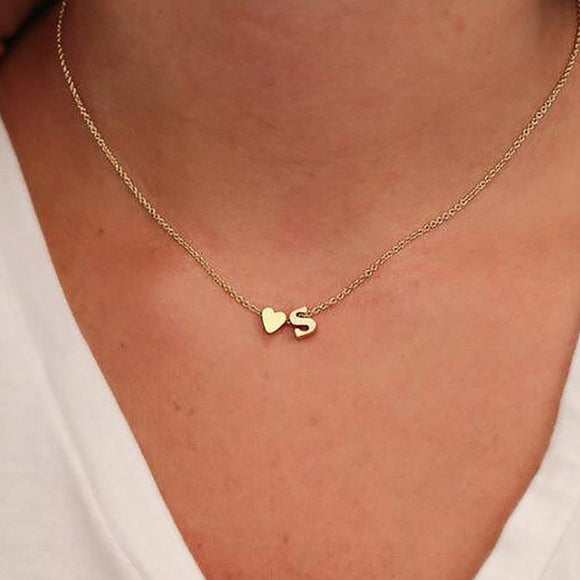 Heart/Initial Pendant Necklace