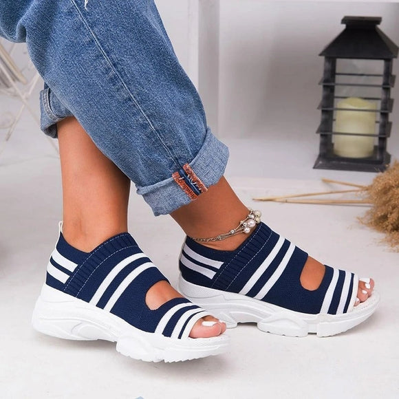 The Summer Casual High Wedge Sneaker Color Opt.
