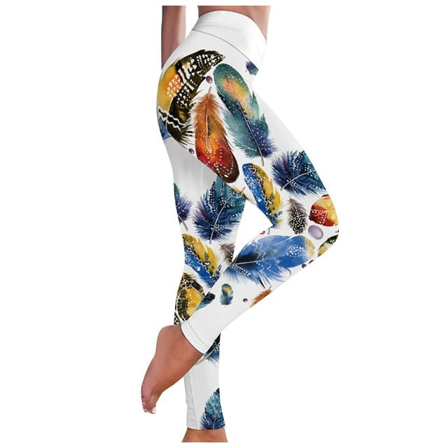 Printed Fancy Tight Leggings Yoga Pants Many Opt. – Women's